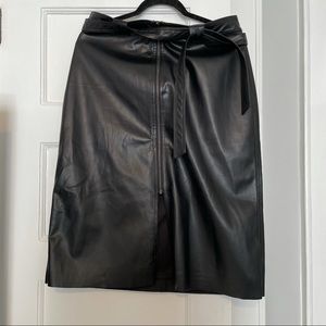 Anthropologie Leather Pencil Skirt